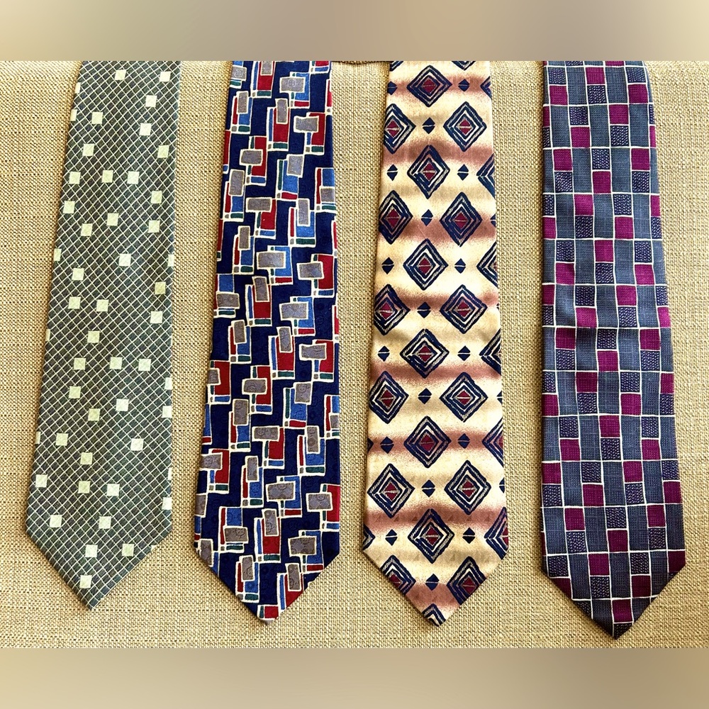 Vintage HARKEN LTD silk ties, lot of 4